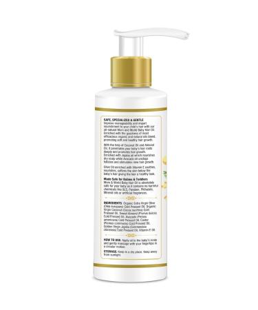 Mom & World Organic Baby Hair Oil 200ml - Coldpressed Natural Oil for Kids (MOMWLD12) - Buy Online on GoSupps.com