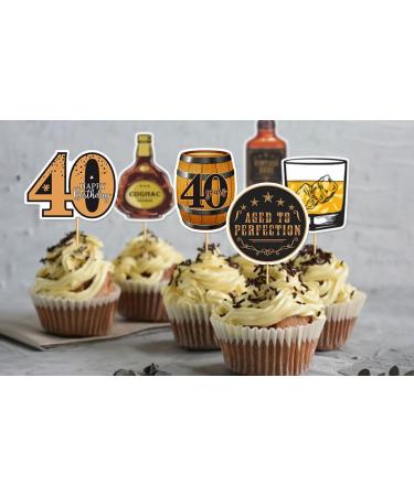 30Pcs 40th Birthday Cupcake Toppers for Men 40th Birthday Decorations for Men Cheers to 40 Years Birthday Cupcake Topper Cheers to 40 Years Birthday Decorations - Buy Online on GoSupps.com