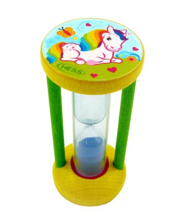 Hess Wooden Toys 14589 - Unicorn Tooth Cleaning Clock for Kids | Handmade Hourglass with Colored Sand | Daily Dental Care - Buy Online on GoSupps.com