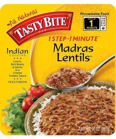 Tasty Bite Indian Cuisine 1 Step - 1 Minute Madras Lentils -- 10 oz - 2 pc