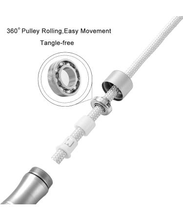 Gaoykai 1LB Weighted Jump Rope for Men and Women - Tangle-Free Skipping Rope for Muay Thai Training & Crossfit Workout - Adjustable Length - Aluminum Handles - PVC & Cotton Cord - Silver - Buy Online on GoSupps.com