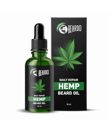 Be.ardo Beard Oil for Men 30 ml | Daily Repair Hemp Beard Oil for Healthy Beard | Non-Sticky Light Hemp Seed Oil for Shiny Nourished Beards | Promotes Beard Growth