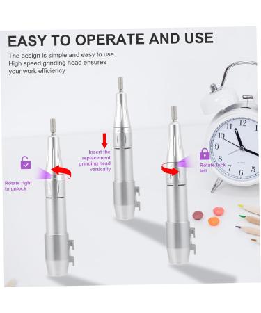 Beatifufu Nail Polisher Electric Pedicure Nail File Pet Nail Trimmer Nail Art Manicure Nail Nail File Pen Dog Nail Portable Nail Nail Kits Toenail Abs Miss Drill USB 14X7X2.5CM Silver - Buy Online on GoSupps.com