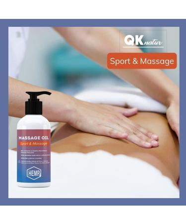 Hemp Oil Cold Pressed with Arnica Extract - 250 ml Muscle Regeneration Massage Oil for Pain Relief in Back Shoulders Knees & Joints - Buy Online on GoSupps.com