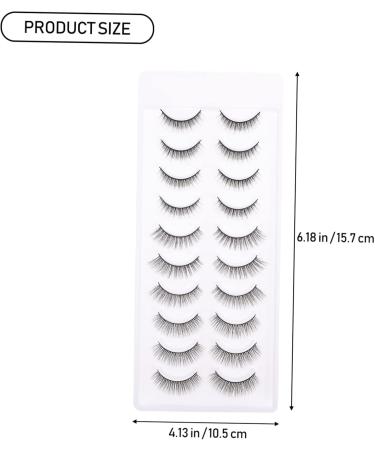 FRCOLOR 10 Pairs Fake eyelashes makeup eyelash False Eyelashes For Beginners natural dense eyelashes dense soft lash strip eyelashes false lashes chemical fiber 6d artificial extend - Buy Online on GoSupps.com
