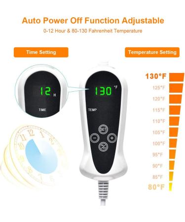 AILEEPET Pet Heating Pad Large  Dog Cat Heating Pad Indoor Auto Power Off Warming Mat M:23X17 IN - Buy Online on GoSupps.com