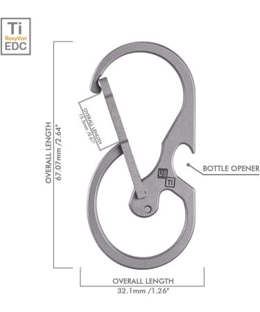 SUNTATOP U8 Portable Mini Keychain Carabiner - Multifunctional Titanium EDC Tool & Bottle Opener - Ideal for Outdoor Adventures - Buy Online on GoSupps.com