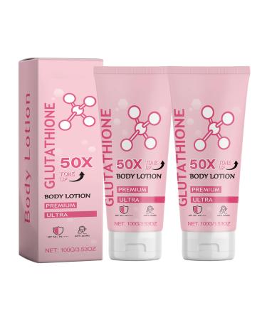 Balekotty Glutathione 50x Tone Up Body Lotion 2PCS Glutathione Body Lotion Cream Moisturizing and Soft Skin Cream for Women All Skin Types