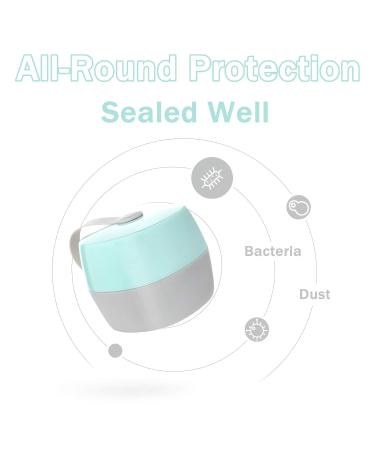 LANEYLI Pacifier Case Pacifier Holder Case Pacifier Clip Binky Holder Case Pacifier Box Pacifier Accessories 2 Pack Macaron Grey Clear - Buy Online on GoSupps.com