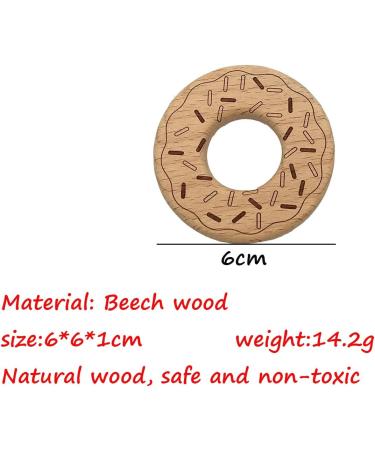 Organic Wooden Donuts - Natural Handmade Beech Wood Animal Shapes for DIY Home Decor - Buy Online on GoSupps.com