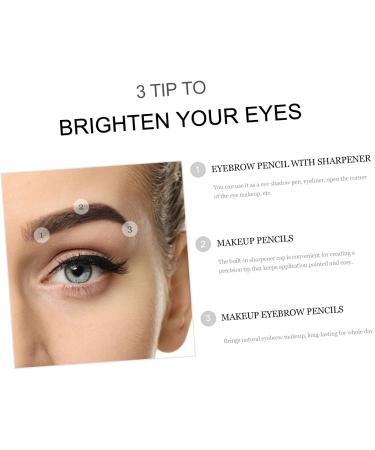 BIUDECO 16 Pcs Pencil Sharpener Eyebrow Pencil Lasting Eyebrow Pencil Waterproof Eyebrow Pen Black Wooden - Buy Online on GoSupps.com