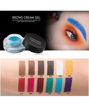 Eyebrow Cream Waterproof Eyebrow Gel Long Lasting Brow Pomade with Brush Natural Versatile Tinted Brow Gel Creates Natural Looking Brows for Holiday Parties Makeup (2#Dark brown) - Buy Online on GoSupps.com