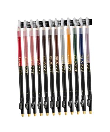 Didiseaon 12pcs Lip Liner Eyeliner Cosmetic Supplies Eyeliner Pen Long Lasting Eyeliner Makeup Pencil Long Lasting Eyebrow Pencil Makeup Tool Waterproof Eyeliner Matte Eyebrow Pencil