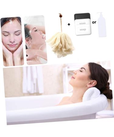 Minkissy Bath Towel & Mesh Shower Ball - Loofah Sponge Pouf for Luxurious Bathing | International Shipping Available - Buy Online on GoSupps.com