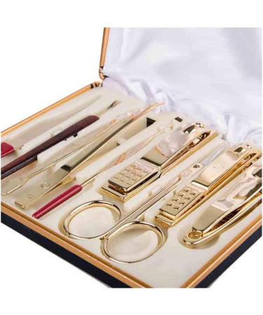 Nail Sets Nail Care Golden Stainless Steel Set Adult Oblique Scissors Nail File Beauty Scissors Travel Beauty Care Tool 9 Sets - Buy Online on GoSupps.com