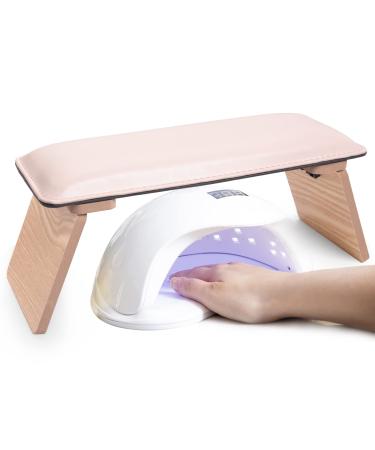 Nail Arm Rest Professional Microfiber Leather Nail Rest Stand Cushion For Acrylic Nails Wood Nail Pillow Hand Rest For Nail Tech Nail Mat For Table