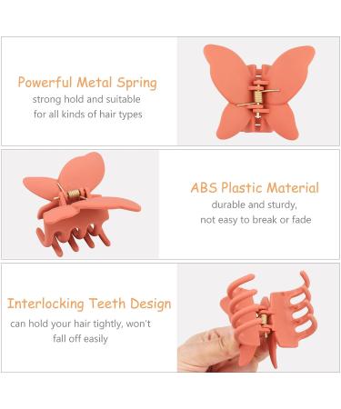 12 Pcs Butterfly Claw Clips - Non Slip Matte Jaw Clips - Strong Hold Hair Clamps for Women & Girls - 12 Colors - Buy Online on GoSupps.com