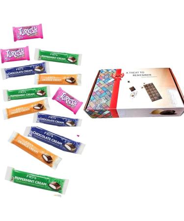Frys Chocolate Bars Hamper with 3 Frys Chocolate Cream Bars 3 Frys Peppermint Cream Bars 3 Frys Orange Cream 3 Turkish Delight birthday christmas - Buy Online on GoSupps.com
