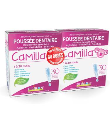 Boiron Camilia Baby Teething Relief Medicine 30 Count (Pack of 2) 60 Dose Teething Relief - Buy Online on GoSupps.com