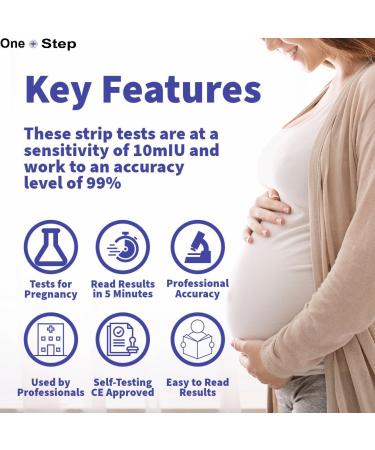 20 x 10mIU/ml Highly Sensitive Pregnancy Test Strips | Wide Width | Tests 6 Days Earlier - Buy Online on GoSupps.com