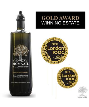 Premium Greek Olive Oil Extra Virgin Koroneiki in Glass Bottle + Pour Spout (2-Pack, 33.8oz) - Buy Online on GoSupps.com