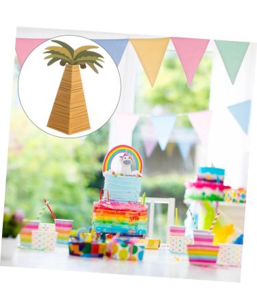HOMSFOU 20pcs Boxes Coconut Palm Box Cookie Containers Gift Boxes Luau Party Bags Candy Containers Snack Birthday Treat Case Packaging Boxes Wedding Party Favors Paper Biscuit Hawaii - Buy Online on GoSupps.com