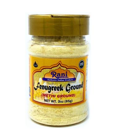 Rani Fenugreek (Methi) Seeds Ground Powder 3oz (85g) Trigonella foenum graecum | Gluten Friendly | Non-GMO (used in cooking & Ayurvedic spice) 3 Ounce (Pack of 1) - Buy Online on GoSupps.com