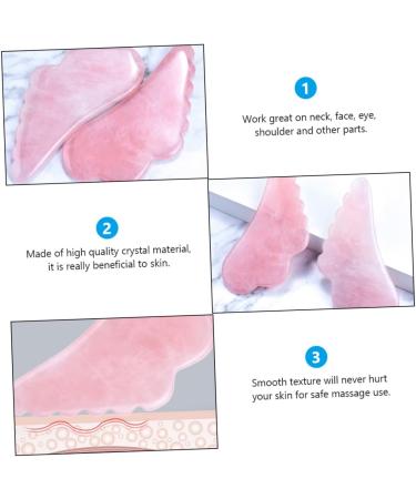 Buy NOLITOY Rose Quartz Gua Sha Wing Scraping Board | Full Body Massager & Face Tools | International Shipping - Buy Online on GoSupps.com