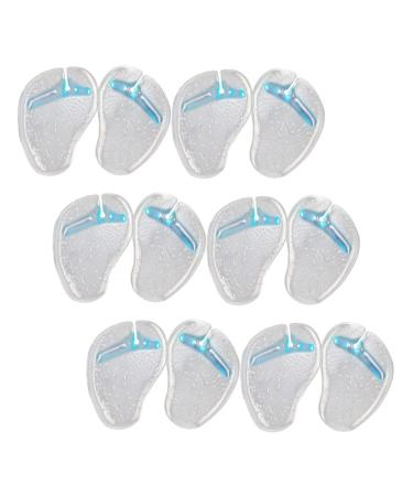 NOLITOY 6 Pairs Palm Rest High Heel Cushion Insert Pantumblas De Mujer for Women Wide Sandals Toe Protectors Soft Shoe Inserts Flip-Flops Gel Cushions Pad Grinding Feet Slippers Blue 10x7cm