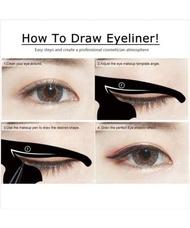 8Pcs Eyeliner Stencils for Cat Eye Winged & Smoky Eyeshadow Applicators - Quick Makeup Guide Tool - Buy Online on GoSupps.com