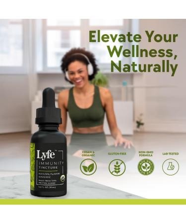 LYFE Functional Immunity Tincture 1 Fl Oz Vegan Non-GMO USDA Organic Mushroom Supplement with Reishi Lion s Mane & Cordyceps Fast Absorbing Liquid Drops Ultra Concentrated for Maximum Potency - Buy Online on GoSupps.com