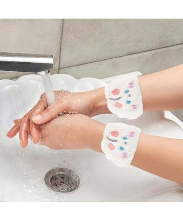 Lot de 4 Bracelets Absorbants en Polaire Douce Antid rapants et Confortables Lavage du Visage Accessoires Maison Adapt s au Maquillage et Soins Peau Motifs Blanc Petit Chat - Buy Online on GoSupps.com