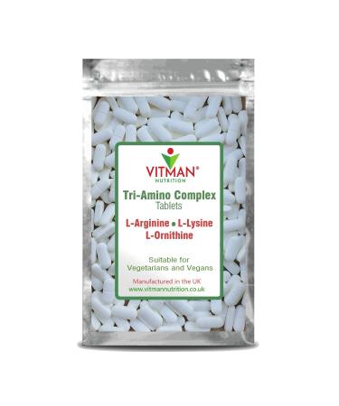 L-Arginine L-Lysine L-Ornithine - Synergistic Amino Acid Complex 1000mg Tablets - Bodybuilder Supplement 90 - Buy Online on GoSupps.com