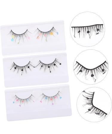 minkissy 3 Pairs Fake Eyelashes False Lashes Natural Looking Eyelashes Makeup Eyelashes Colored Eyelashes Individual Lashes Colored Lash Extensions Lash Clusters Curly Imitation Extend - Buy Online on GoSupps.com