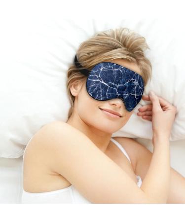 Blue Marble Texture Sleep Mask for Women - Adjustable Eye Shades with Elastic Strap - Perfect for Travel & Relaxation - Buy Online on GoSupps.com
