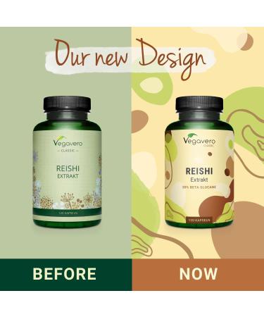 Reishi Mushroom Extract Vegavero | 13,000mg 10:1 Ganoderma Lucidum | 120 Capsules | 40% Polysaccharides, 20% Beta Glucans | Vegan Friendly - Buy Online on GoSupps.com