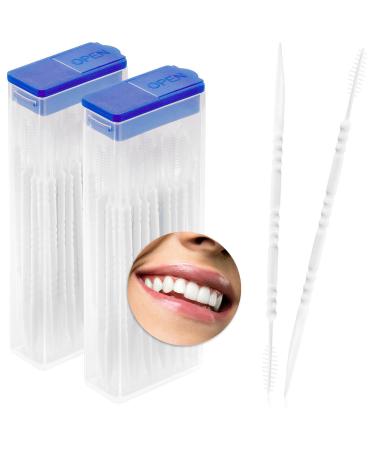 Com -Four 120x interdental brush interdental brushes in the donor dental care while traveling and on the go tooth cleaning brush with toothpick (120 pieces - in the donor)