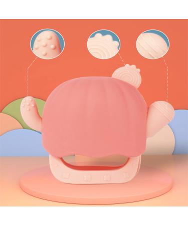 Baby Teething Toys 2-Pack for 0-12 Months | Silicone Teether Set with Storage Case | Sore Gums Relief | Pink + Green - Buy Online on GoSupps.com