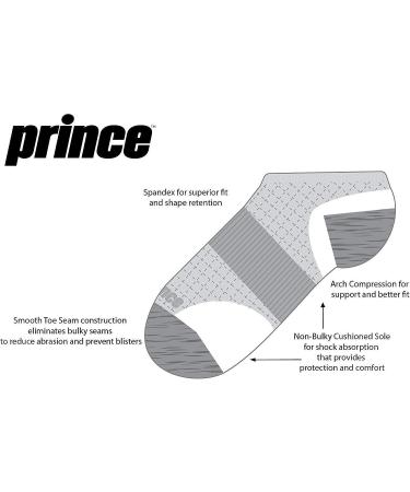 Prince Boys' Low Cut Athletic Socks (6 Pack) - Large Grey | Cushioned for Active Kids - Buy Online on GoSupps.com