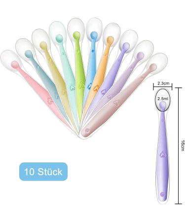 Xopozon 10-Piece Multi-Colored Baby Spoon Set | BPA-Free Soft Silicone Feeding Spoons for Infants & Toddlers - Buy Online on GoSupps.com