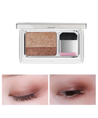 Eyeshadow Lazy Double Colors Glitter Eyeshadow Waterproof Long Lasting for Beginner Colorful Double Colors Glitter Eye Shadow Palette