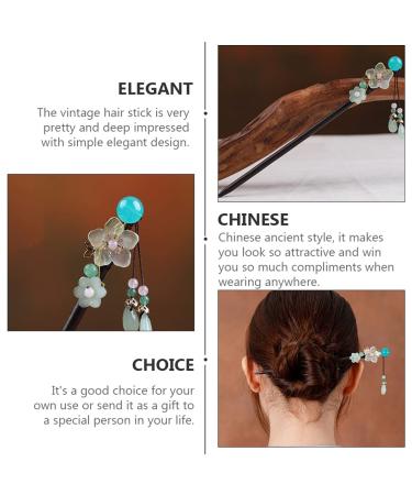 Vintage Flower Hair Stick - Japanese & Chinese Hairpins for Women & Girls | Elegant Hair Accessories - Buy Online on GoSupps.com