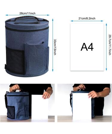 SumDirect Knitting Bag - Portable Yarn Organizer Tote for Knitting and Crochet - Blue - Buy Online on GoSupps.com