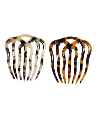 FOMIYES 2 Pcs Retro Seven-tooth Hair Comb Wedding Headpiece for Bride Womens Hair Clips Decorative Hair Clips Hair Combs Accessories French Side Combs Bridesmaid Hair Pieces Hair Comb Set