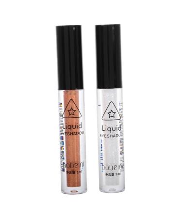 HAPINARY 2pcs Eye Shadow Pencil Waterproof Eyeliner Pen Matte Eyeshadow Water Proof Eyeliner Silver Liquid