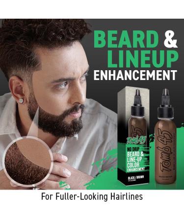 Tomb 45 NO DRIP Enhancement Color (Brown/Black) - Barber Beard Liner & Hairline Filler Spray for Men's Grooming - Buy Online on GoSupps.com