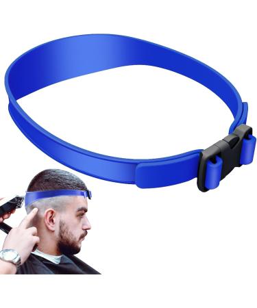 Haircut Bands Curved Silicone Hair Bands Washable Haircut Guide Tape Adjustable Haircut Stencil Soft Comfortable Hair Cutting Guide Hair Cutting Tools for Home blue - Buy Online on GoSupps.com