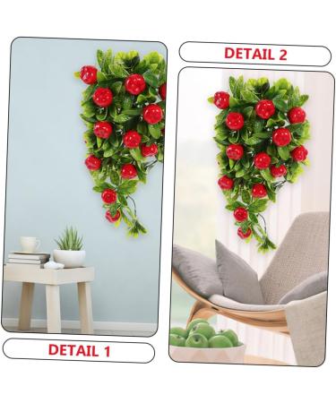 ABOOFAN 2pcs String Simulated Fruit Hanging Ornaments Garland Home Decor Hanging Teardrop Wreath Artificial Fruit Swag Artificial Hanging Fruit Simulation Fruit Fake Fruit Vine Rattan - Buy Online on GoSupps.com