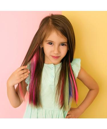 Kid's Hair Chalk Combs - Washable Rainbow Color Wax for Girls - Temporary Festival Accessories - Teen Girl Gifts - Pack of 6 - Buy Online on GoSupps.com