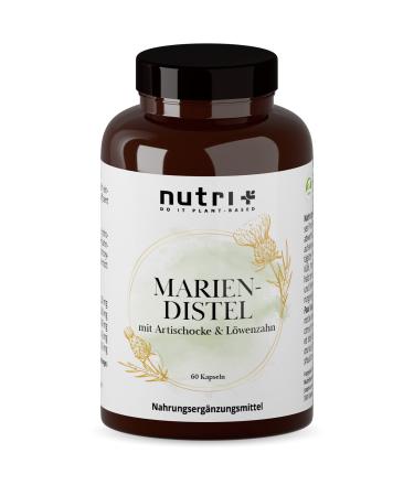 Nutri + Mary thistle Artichoke Dandeline complex - 60 capsules highly dose with Silymarin Cynarin - Mary thistle capsules Mary thistle extract Art talcon extract Liene extract 38 g (1 Pack) - Buy Online on GoSupps.com